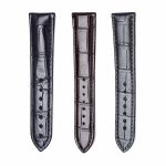 3-Color Alligator Leather Watch Straps For Omega De Ville Ref 424.13.40.20.02.001 433.33.41.21.03.001