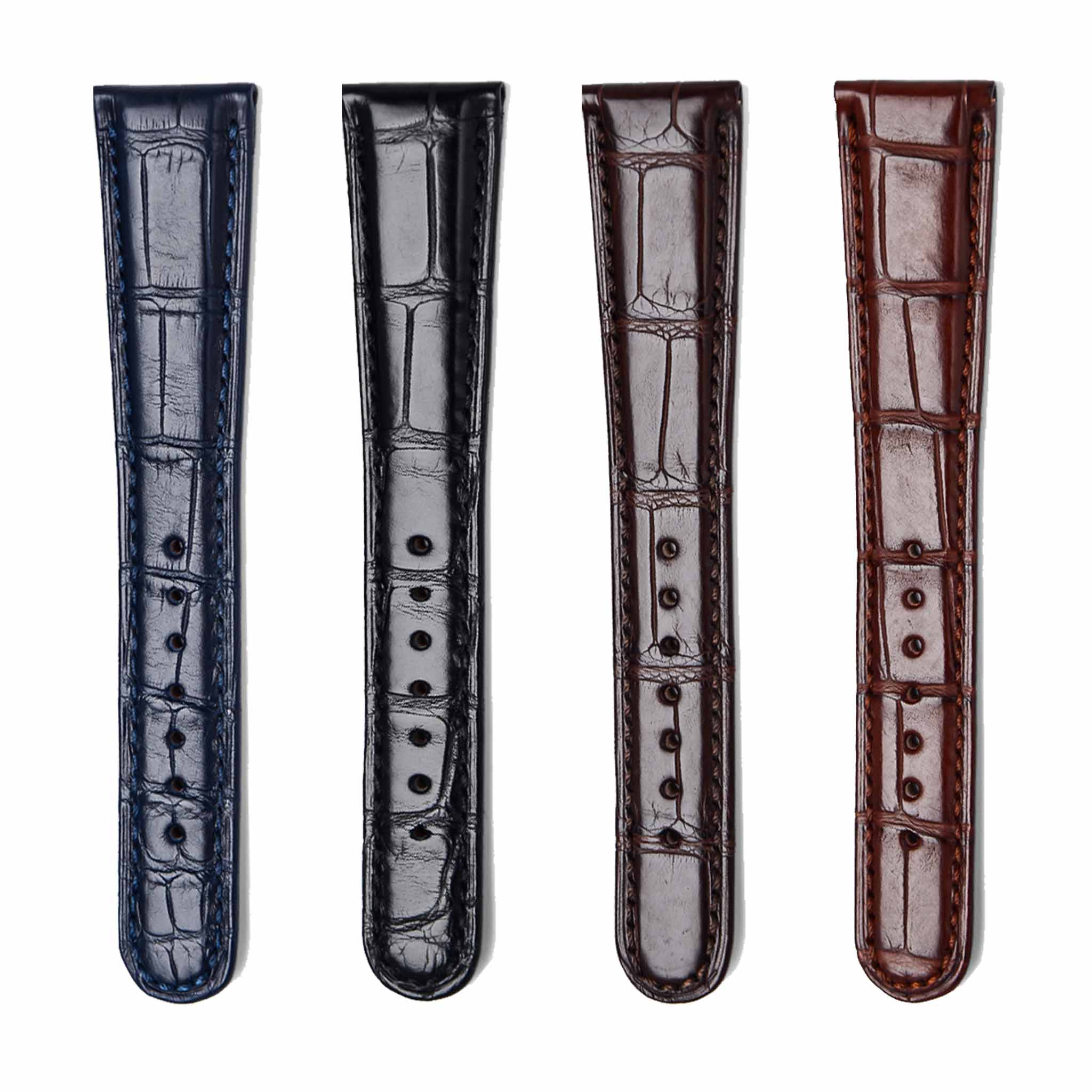4-Color Front Horizontal Alligator Leather Watch Straps For A Lange & Söhne 1815 Series