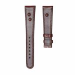 Brown Glossy Alligator Leather Watch Strap Back View For Lange 1815