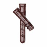 Cross Display Brown Glossy Alligator Leather Watch Strap With Leather Fit Lange 1815 Watches