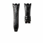 Audemars Piguet Royal Oak 15400 26331 Royal Oak Offshore 26470 15703 Alligator Leather Watch Strap Cane Grain Black Beige Stitching Steel Lug Front