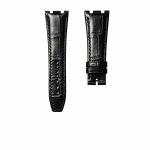 Audemars Piguet Royal Oak 15400 26331 Royal Oak Offshore 26470 15703 Alligator Leather Watch Strap Cane Grain Black Steel Lug Front
