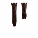 Audemars Piguet Royal Oak 15400 26331 Royal Oak Offshore 26470 15703 Alligator Leather Watch Strap Cane Grain Dark Vintage Brown Steel Lug Front