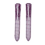 Purple Glossy Alligator Leather Replacement Watch Strap For Ballon Bleu W6920097 WE900351 WE902063