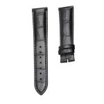 Black Calf Leather Watch Strap Black Stitch No Buckle For Ball Engineer II NM2082C-LJ-SL