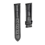 Black Calf Leather Watch Strap White Stitch No Buckle For Ball Engineer II NM2082C-LJ-SL