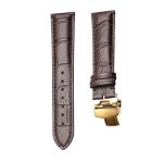 Dark Brown Calf Leather Watch Strap Gold Buckle For Ball Engineer II NM2082C-LJ-SL
