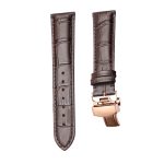 Dark Brown Calf Leather Watch Strap Rose Gold Buckle For Ball Engineer II NM2082C-LJ-SL
