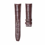 Brown Alligator Leather Watch Strap Front View For Baume & Mercier Classima MOA08869 MOA10214