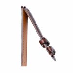 Side View Brown Glossy Alligator Leather Watch Strap Showcase For Baume Clifton MOA10053 MOA10055 MOA10058