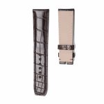 Straight Flat Dark Brown Polished Alligator Leather Watch Strap For Baume & Mercier Clifton Ref MOA10053 MOA10055 MOA10058