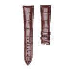Brown Circular Grain Genuine Alligator Leather Replacement Watch Strap For Blancpain 3663 2360