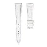 White Circular Grain Genuine Alligator Leather Watch Strap Replacement Band For Blancpain Villeret 6651 6654