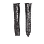 Blancpain Villeret 6025 Alligator Leather Watch Strap Black Front