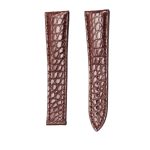 Blancpain Villeret 6025 Alligator Leather Watch Strap Brown Red Front