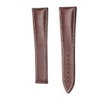 Blancpain Villeret 6025 Cowhide Leather Watch Strap Brown Red Front