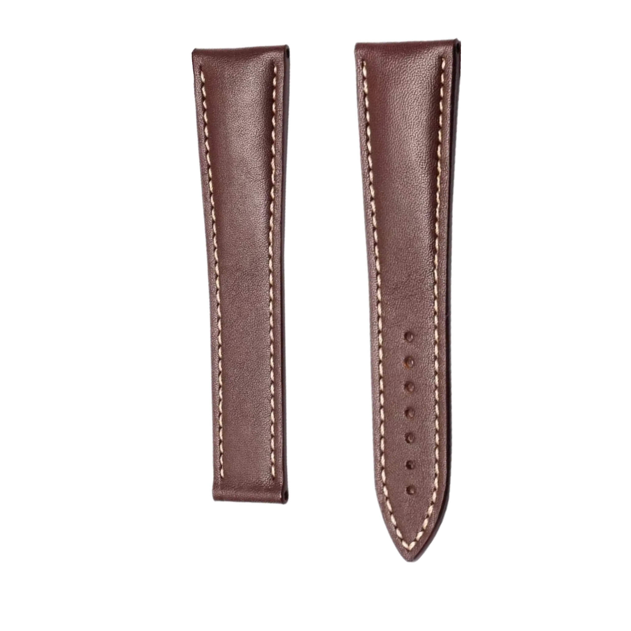 blancpain-villeret-6025-cowhide-leather-watch-strap-brown-red-front Blancpain Villeret 6025 Cowhide Leather Watch Strap Brown Red Front