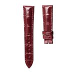 Blancpain Villeret 6102 Alligator Leather Watch Strap Jujube Red Front