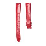 Blancpain Villeret 6106-1127-95A Cane Grain Alligator Leather Watch Strap Gloss Bright Red Unstitched Active Spring Bar Front