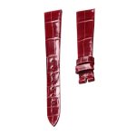 Blancpain Villeret 6106-1127-95A Cane Grain Alligator Leather Watch Strap Gloss Burgundy Unstitched Active Spring Bar Front