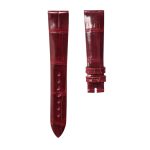 Blancpain Villeret 6106-1127-95A Cane Grain Alligator Leather Watch Strap Gloss Wine Red Unstitched Active Spring Bar Front