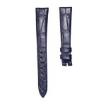 Blancpain Villeret 6106-1127-95A Cane Grain Alligator Leather Watch Strap Matte Blue Unstitched Active Spring Bar Front