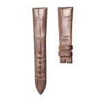 Blancpain Villeret 6106-1127-95A Cane Grain Alligator Leather Watch Strap Milk Tea Unstitched Active Spring Bar Front