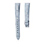 Blancpain Villeret 6106-1127-95A Cane Grain Alligator Leather Watch Strap Powder Blue Stitched Active Spring Bar Front