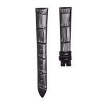 Blancpain Villeret 6106-1127-95A Cane Grain Alligator Leather Watch Strap Black Stitched Active Spring Bar Front