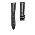 Blancpain Villeret 6654-3642-55B Cane Grain Alligator Leather Watch Strap Black Thick 5.0 Front