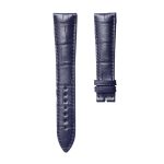 Blancpain Villeret 6654-3642-55B Cane Grain Alligator Leather Watch Strap Dark Blue Front