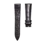 Blancpain Villeret 6654-3642-55B Double Sided Cane Grain Alligator Leather Watch Strap Black Front