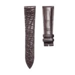 Blancpain Villeret 6654-3642-55B Double Sided Cane Grain Alligator Leather Watch Strap Dark Brown Front