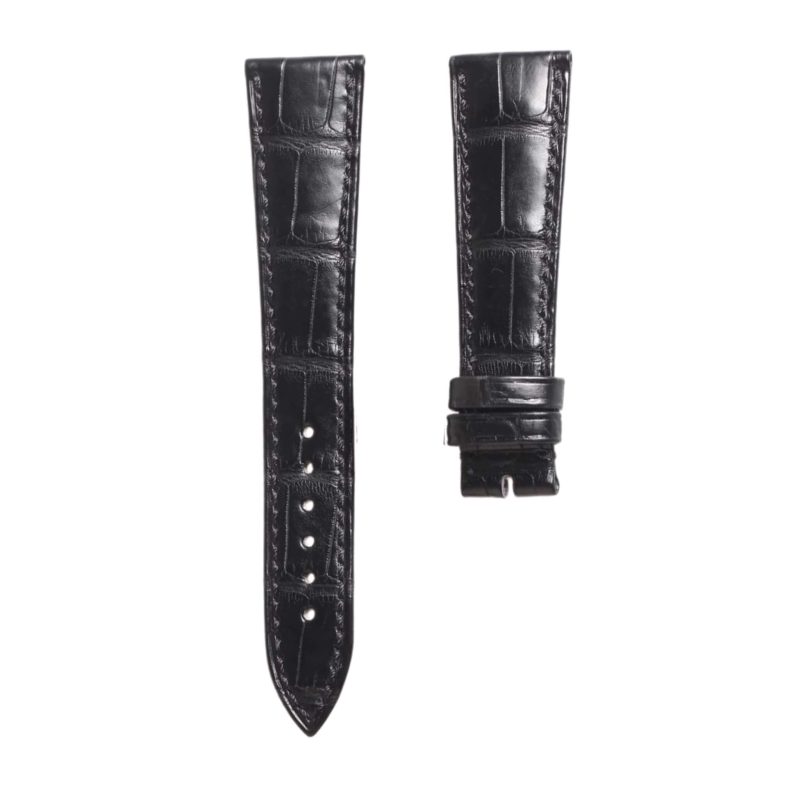 Breguet Classique 5177BA/29/9V6 Cane Grain Alligator Leather Watch Strap Black Thick Front