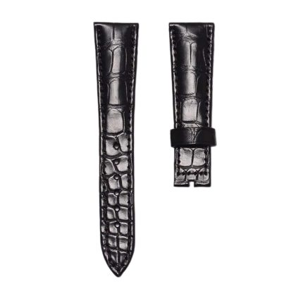 Breguet Classique 7787BR/29/9V6 Cane Grain Alligator Leather Watch Strap Black 20X16 Front