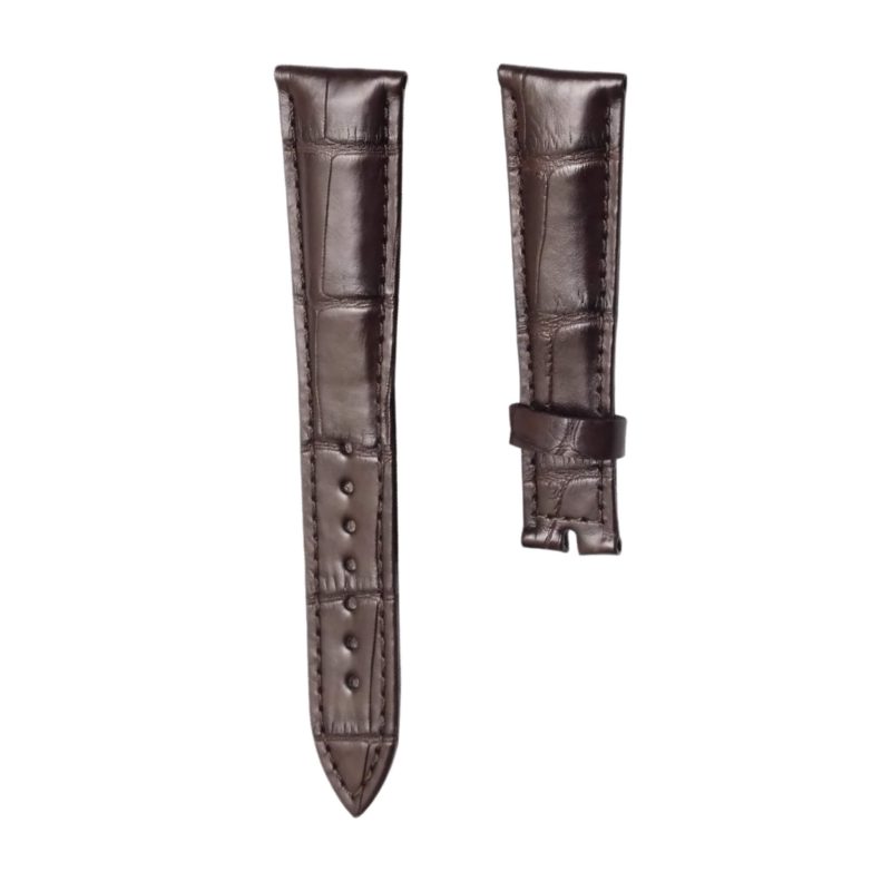 Breguet Classique 7787BR/29/9V6 Cane Grain Alligator Leather Watch Strap Dark Brown 20X16 Front