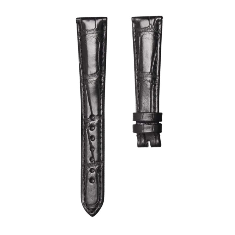 Breguet Heritage 5907BR/12/984 Cane Grain Alligator Leather Watch Strap Black Ultra Thin Front