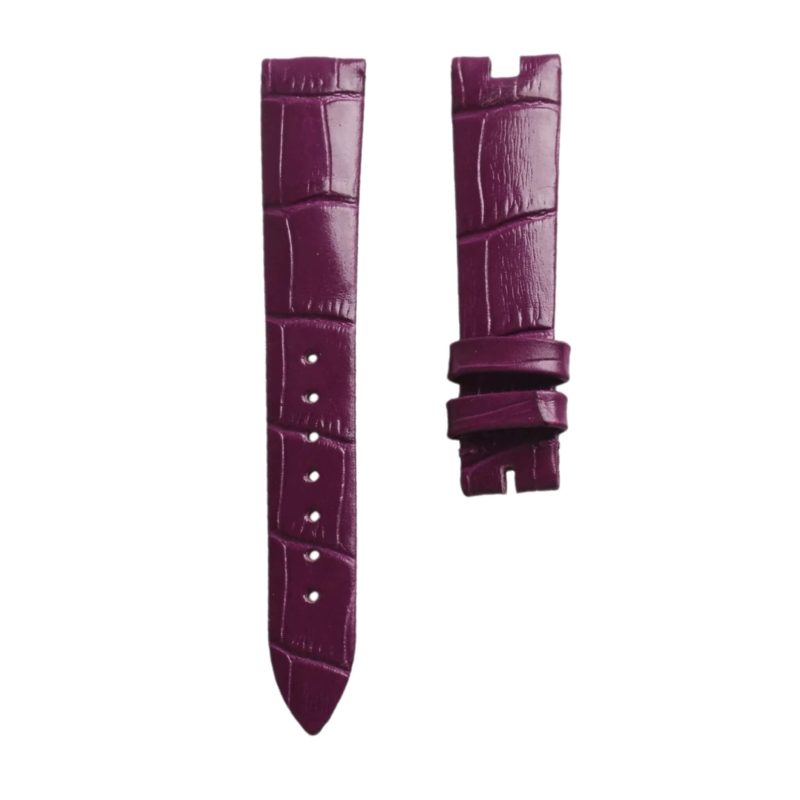 Breguet Reine de Naples 8918BA/58/864/D00D Cane Grain Cowhide Leather Watch Strap Purple Front