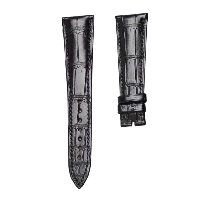 Breguet Tradition 7057BB/11/9W6 Cane Grain Alligator Leather Watch Strap Black Front
