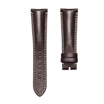 Breguet Type XX 3800ST/92/9W6 Smooth Cowhide Leather Watch Strap Dark Brown Beige Stitch Front