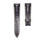 Breguet Type XXI 3810BR/92/9ZU Cane Grain Alligator Leather Watch Strap Black Beige Stitch Steel Tip Thick Pin Front