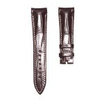 Breguet Type XXI 3810BR/92/9ZU Cane Grain Alligator Leather Watch Strap Dark Brown Beige Stitch Double Loop Thick Pin Front