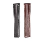 Breitling Navitimer B01 43 Cowhide Leather Watch Strap Smooth Skin Black & Brown Compare Front
