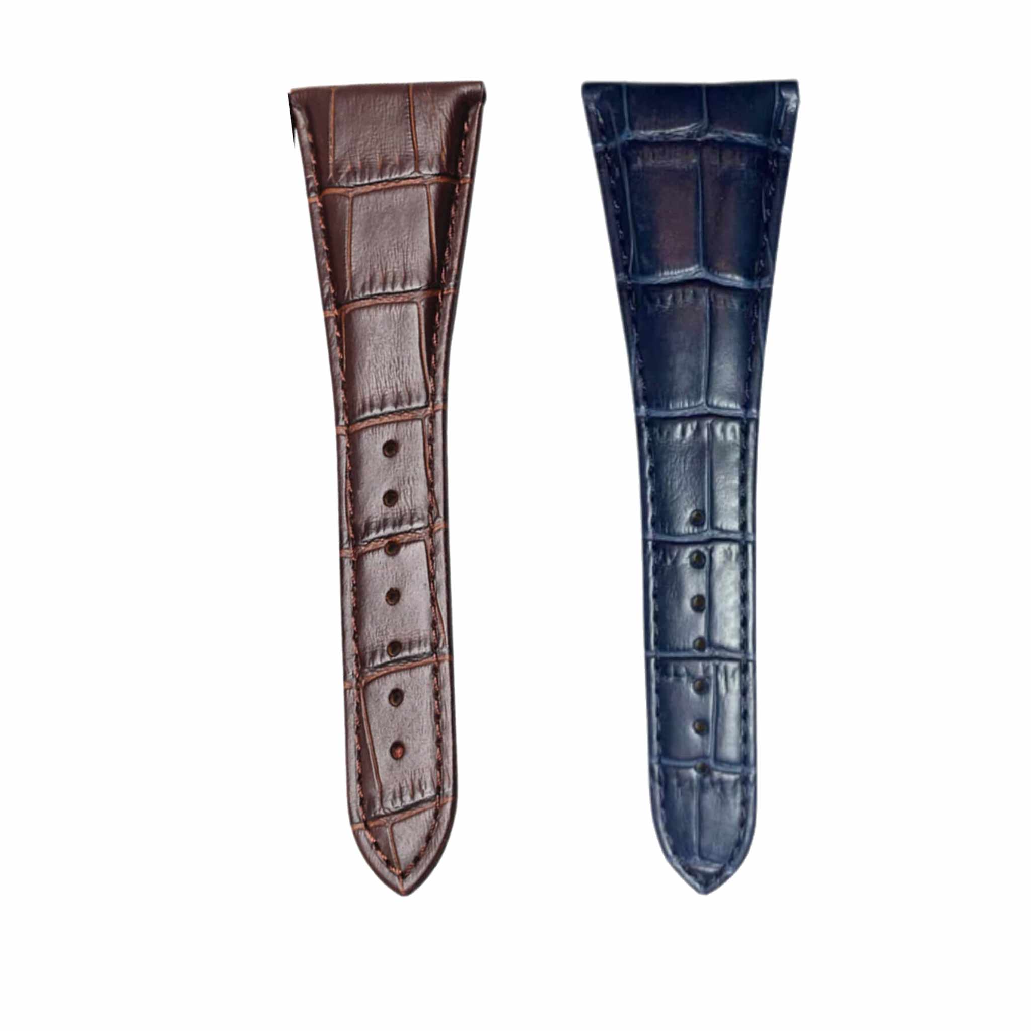 Bvlgari Assioma AA44C14SLD Leather Watch Strap Side By Side Front