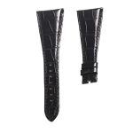 Bvlgari Assioma AA48C13 Alligator Leather Watch Strap Black Front