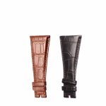 Bvlgari Assioma AA48C13 Alligator Leather Watch Strap Two Tone Display Front