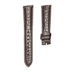 Bvlgari BvlgariBvlgari 101367 Round Scale Alligator Leather Watch Strap Dark Brown Front