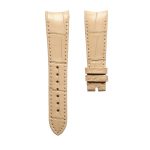 Bvlgari BvlgariBvlgari 101890 Cane Grain Alligator Leather Watch Strap Beige Front
