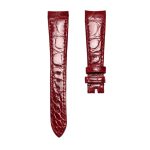 Bvlgari BvlgariBvlgari 101890 Cane Grain Alligator Leather Watch Strap Red Front
