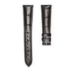 Bvlgari BvlgariBvlgari 102248 Cane Grain Cowhide Leather Watch Strap Black Front
